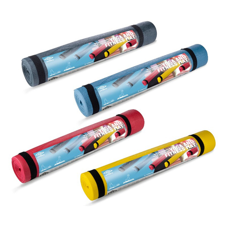 Umbro - Rutschfeste Yogamatte / Fitnessmatte 173x61 cm (Rot)