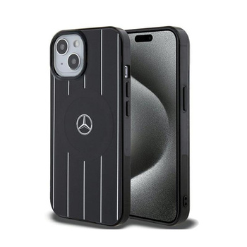 Mercedes Double Layer Crossed Lines MagSafe - iPhone 15 Case (black)
