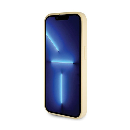 Guess Glitter Script Big 4G - Case for iPhone 14 Pro (Gold)