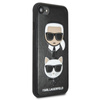 Karl Lagerfeld dombornyomott tok Karl & Choupette - iPhone SE 2020 / 8 / 7 tok (fekete)