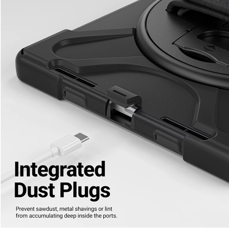 Crong Defender Plus - Páncélozott tok iPad Air 11" készülékhez M3 (2025) / M2 (2024) (fekete)