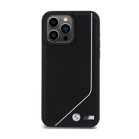 BMW Perforierte MagSafe - iPhone 15 Pro Tasche (schwarz)