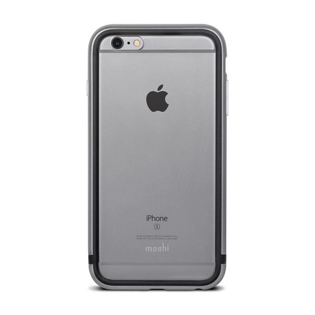 Moshi iGlaze Luxe - Case with aluminum frame iPhone 6s Plus / iPhone 6 Plus (Titanium Grey)