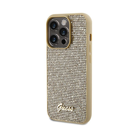 Guess Disco Metal Script - iPhone 14 Pro Max Tasche (Gold)