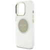 Guess IML Metallfarbener Kreis Klassisches Logo MagSafe - Gehäuse für iPhone 16 Pro Max (grau)