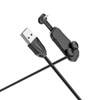 Borofone - USB-A to Lightning gaming cable with ergonomic phone holder, black