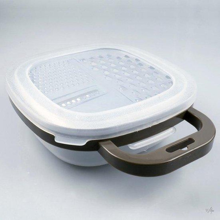 Alpina - multifunctional grater with container (gray)
