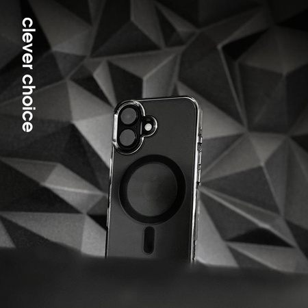 Crong Clear MAG Pro - pouzdro MagSafe pro iPhone 16 Pro Max (černé)