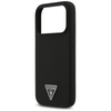 ETUI DO IPHONE 17 PRO do MAGSAFE GUESS CZARNE SILIKONOWE Z MIKROFIBRĄ CASE