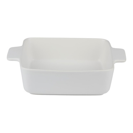 Alpina - Kerámia négyzet alakú, sütőálló tál 26,5x20,5x6,7 cm (fehér)
