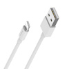Borofone - USB-A Lightning kábel csőbe csomagolva, 1 m (fehér)
