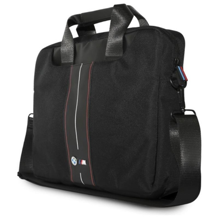BMW Nylon Red Stripe - Bolsa para portátil 16" (Negro)