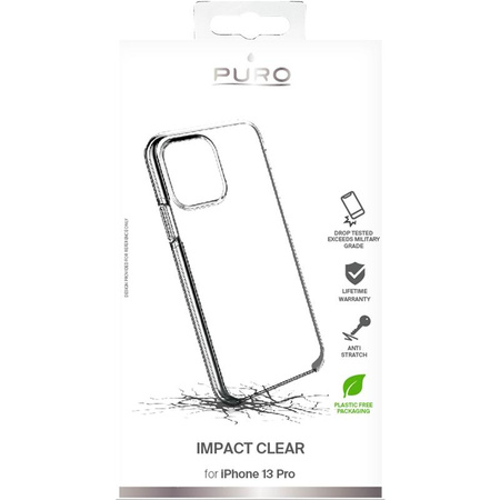 PURO Impact Clear - tok iPhone 13 Pro (átlátszó)