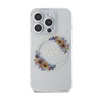 Guess IML Flowers Wreath MagSafe - pouzdro pro iPhone 15 Pro Max (průhledné)