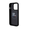 BMW Leather Carbon Blue Line MagSafe - Etui iPhone 15 Pro Max (czarny)