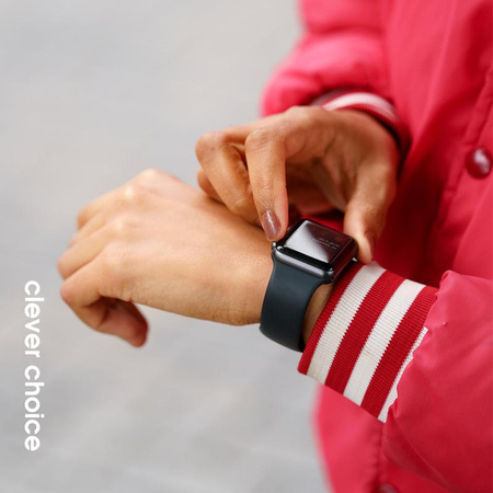 Crong Liquid - Řemínek pro Apple Watch 38/40/41/42 mm (červený)