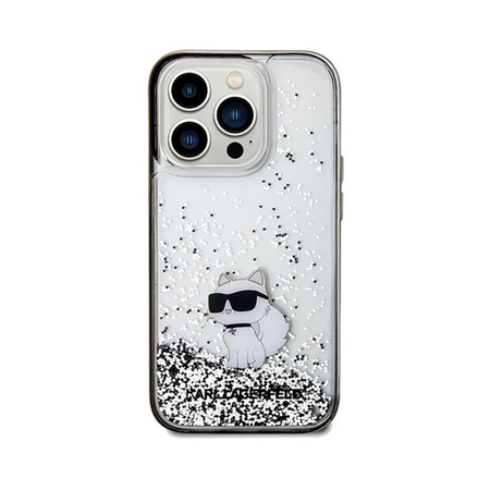 Karl Lagerfeld Liquid Glitter Choupette - Case for iPhone 14 Pro (Transparent)