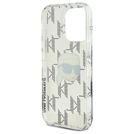 Karl Lagerfeld IML Karl Head Electroplated - Hülle für iPhone 16 Pro (transparent)