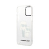 Karl Lagerfeld IML Glitter NFT Karl & Choupette - iPhone 12 / iPhone 12 Pro Tasche (Transparent)