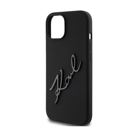 Karl Lagerfeld Silicone Karl Script - iPhone 15 Hülle (Schwarz)