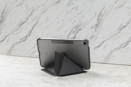 Moshi VersaCover - iPad mini 6 (2021) origami case with Apple Pencil charging (Charcoal Black)