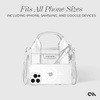 Case-Mate Micro Tote Bag - Sac à bandoulière étanche (Silver Chrome/Clear)