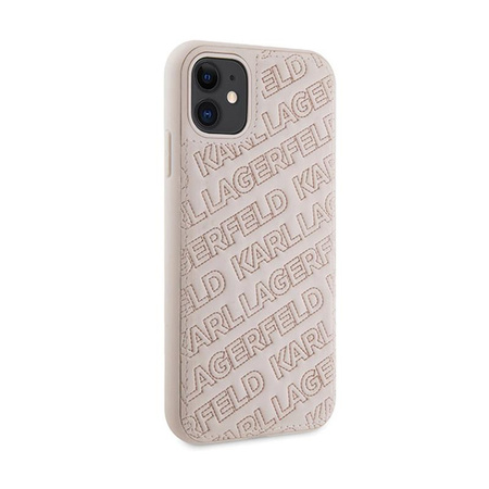 Karl Lagerfeld Quilted K Pattern - iPhone 11 Case (pink)