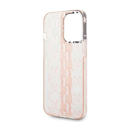 Karl Lagerfeld Mono Vertical Stripe - pouzdro pro iPhone 14 Pro (růžové)