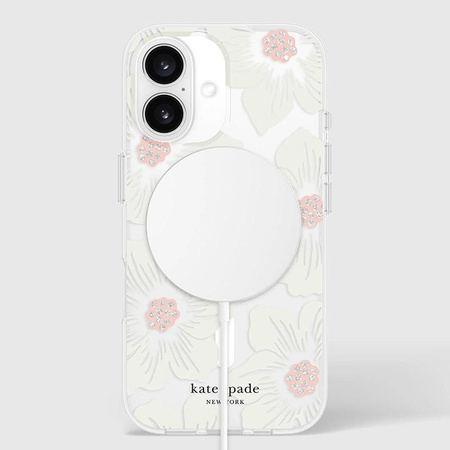 Kate Spade New York védő MagSafe - iPhone 16 tok (Hollyhock Floral)