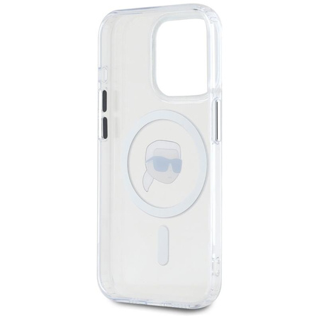 Karl Lagerfeld IML Metal Karl Head MagSafe - Case for iPhone 15 Pro Max (white)