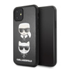 Karl Lagerfeld dombornyomott tok Karl & Choupette - iPhone 11 tok (fekete)