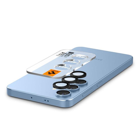 Spigen Optik Pro GLAS.TR EZ Fit Camera Protector 2-Pack - Szkło ochronne na obiektyw do Samsung Galaxy S25+ (2 szt) (Czarny)