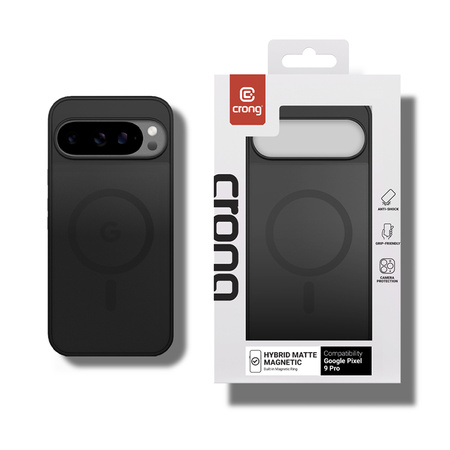 Crong Hybrid Matte Magnetic - MagSafe Case Google Pixel 9 Pro (Black)