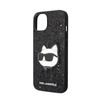 Karl Lagerfeld NFT Glitter Choupette Patch - Hülle für iPhone 14 Plus (Schwarz)