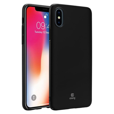 Crong Smooth Skin - pouzdro pro iPhone Xs / X (černé)