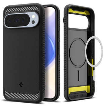 ETUI DO GOOGLE PIXEL 10 PRO XL do MAGSAFE SPIGEN RUGGED ORYGINALNE CZARNE