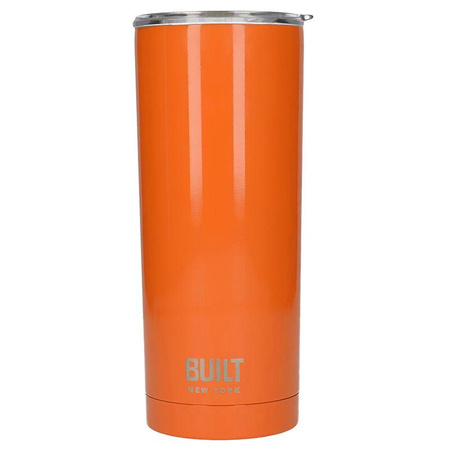 BUILT Vacuum Insulated Tumbler - Thermobecher aus vakuumisoliertem Stahl 600 ml (Orange)