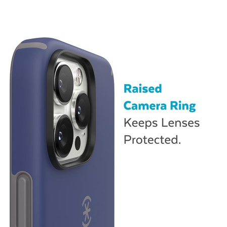 Speck CandyShell Pro - Etui iPhone 14 Pro Max z powłoką MICROBAN (Prussian Blue / Cloudy Grey)