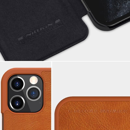 Nillkin Qin Leather Case - Coque pour Apple iPhone 12 Pro Max (Marron)