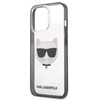 Karl Lagerfeld Choupette Head - Coque iPhone 13 Pro (transparent / cadre noir)