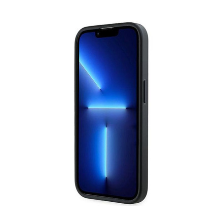 Karl Lagerfeld Diagonal Gesteppte Schrift - iPhone 14 Pro Max Tasche (schwarz)