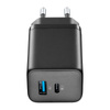 Cellularline Multipower Micro GaN - USB-C és USB-A Power Delivery 45W-os hálózati töltő (fekete)