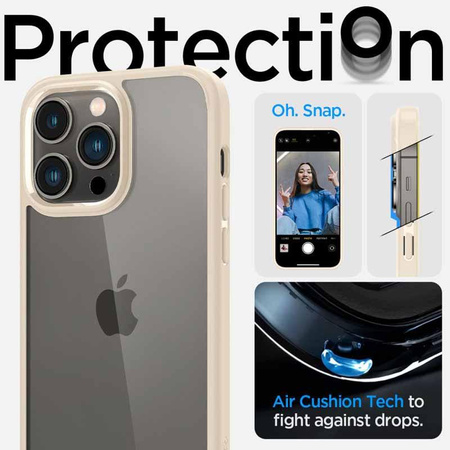 Spigen Ultra Hybrid - Case for iPhone 14 Pro (Beige)