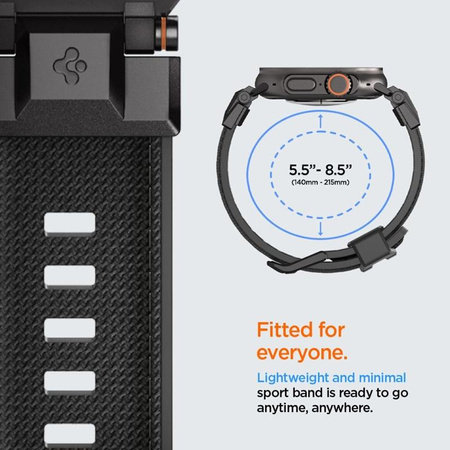 Spigen DuraPro Armor - Bracelet pour Apple Watch 44/45/46/49 mm (Black Edition)