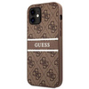 Guess 4G Printed Stripe - iPhone 12 mini Tasche (braun)