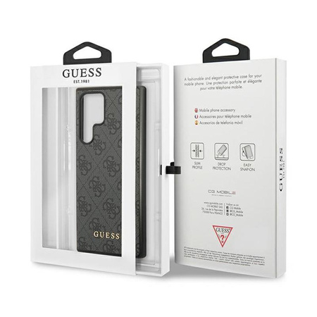 Guess 4G Metal Gold Logo - Case for Samsung Galaxy S24 Ultra(black)