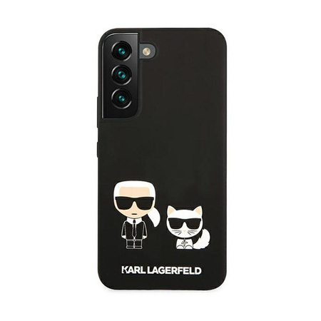 Karl Lagerfeld Slilicone Karl & Choupette - Etui Samsung Galaxy S22 (noir)