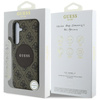 Guess 4G Round Patch Classic Logo MagSafe - étui pour Samsung Galaxy S25+ (marron)