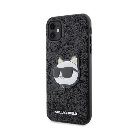 Karl Lagerfeld NFT Glitter Choupette Patch - iPhone 11 Case (Black)