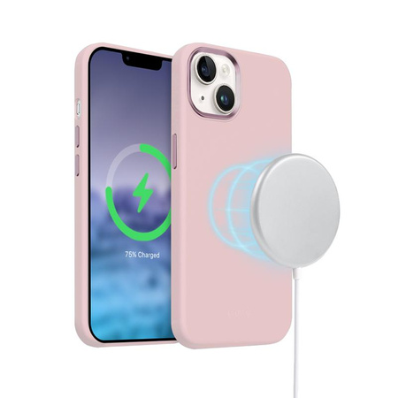 Crong Color Cover LUX Magnetic - pouzdro pro iPhone 15 Plus MagSafe (růžové)